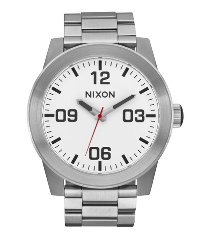 NIXON CORPORAL SS WATCH - WHITE / SILVER