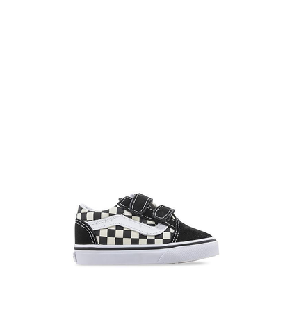 VANS TODDLERS OLD SKOOL V SHOE - CKECKER BLACK / WHITE