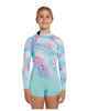 O'NEILL GIRLS BAHIA BACKZIP L/S MID SPRINGSUIT 2MM - AQUA /WVDY