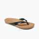 REEF LADIES CUSHION COURT JANDAL - BLACK / NATURAL