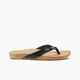 REEF LADIES CUSHION COURT JANDAL - BLACK / NATURAL