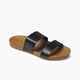 REEF LADIES CUSHION VISTA SANDAL - BLACK / NATURAL