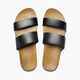 REEF LADIES CUSHION VISTA SANDAL - BLACK / NATURAL