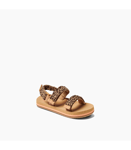 REEF GIRLS LITTLE AHI CONVERTIBLE SANDAL - LEOPARD