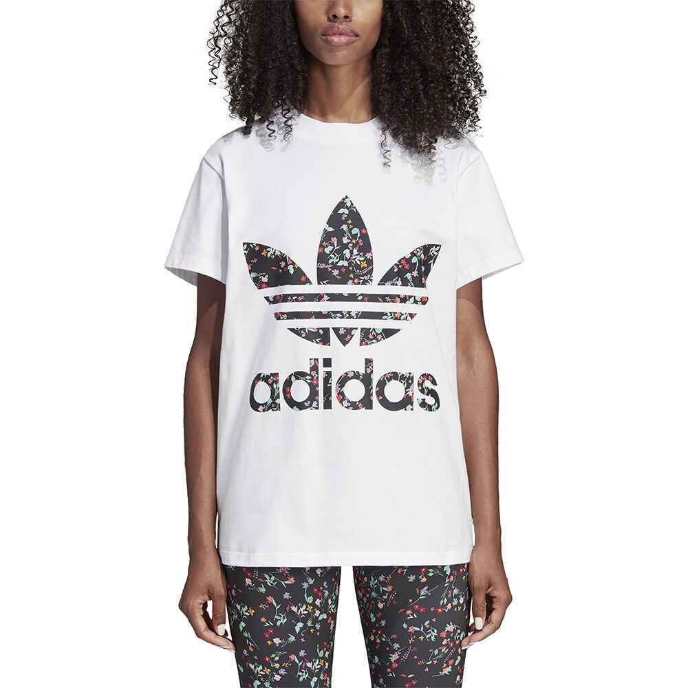 ADIDAS LADIES FLORAL FILL TEE - WHITE - Womens-Top : Sequence Surf Shop ...