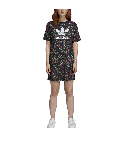 ADIDAS LADIES FLORAL DRESS - BLACK