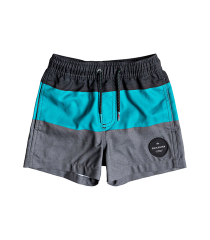 QUIKSILVER KIDS - BLOCKED MAGIC VOLLEY BOARDSHORT - BLACK