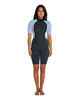 O'NEILL LADIES REACTOR 2 BACKZIP 2MM S/S SPRINGSUIT - GUNMETAL/FOG/MIST