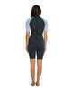 O'NEILL LADIES REACTOR 2 BACKZIP 2MM S/S SPRINGSUIT - GUNMETAL/FOG/MIST