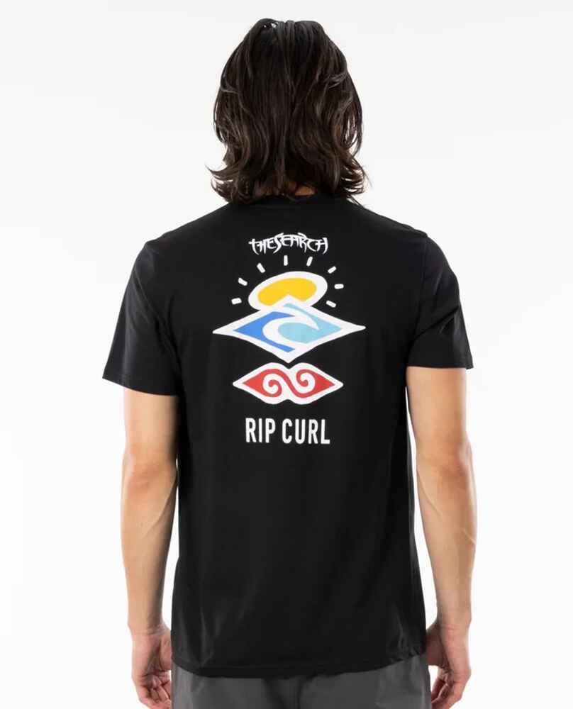 RIPCURL MENS SEARCH ICON TEE - BLACK - Mens-Tops : Sequence Surf Shop ...