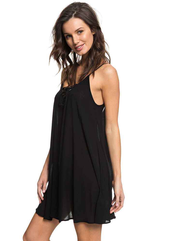 ROXY LADIES SOFTLY LOVE DRESS ANTHRACITE WomensDresses Sequence Surf Shop ROXY S18