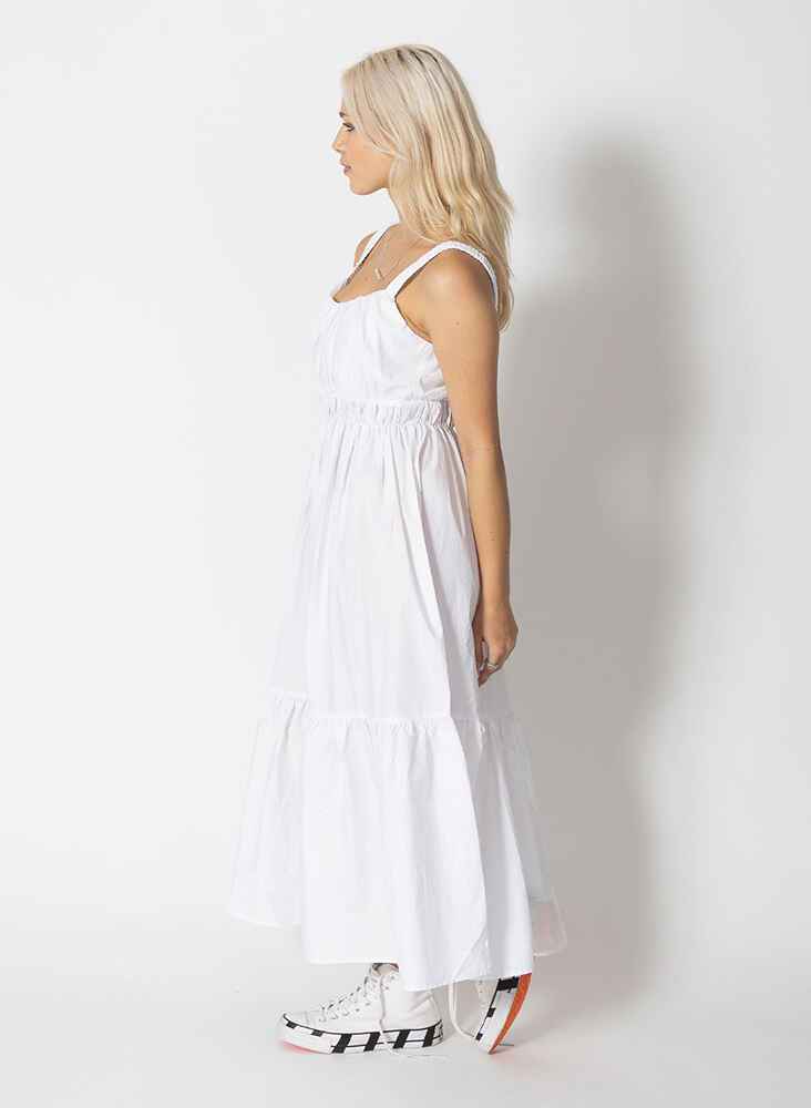 FEDERATION LADIES BELLE DRESS - WHITE - Womens-Dresses : Sequence Surf Shop  - FEDERATION LADIES S22