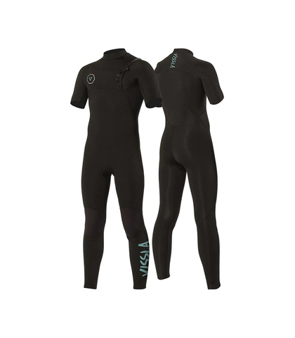 VISSLA BOYS 7 SEAS 2MM S/S STEAMER - BLACK