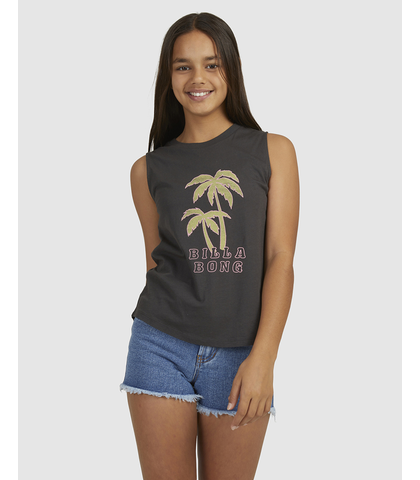 BILLABONG GIRLS DREAM ON TANK - OFF BLACK