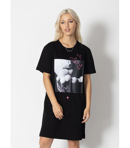 FEDERATION LADIES RUSH DRESS - SPREAD LOVE - BLACK