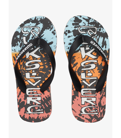 QUIKSILVER BOYS MOLOKAI ART JANDAL - BLACK / ORANGE