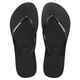 HAVAIANAS SLIM LOGO POP UP JANDAL - BLACK / WHITE