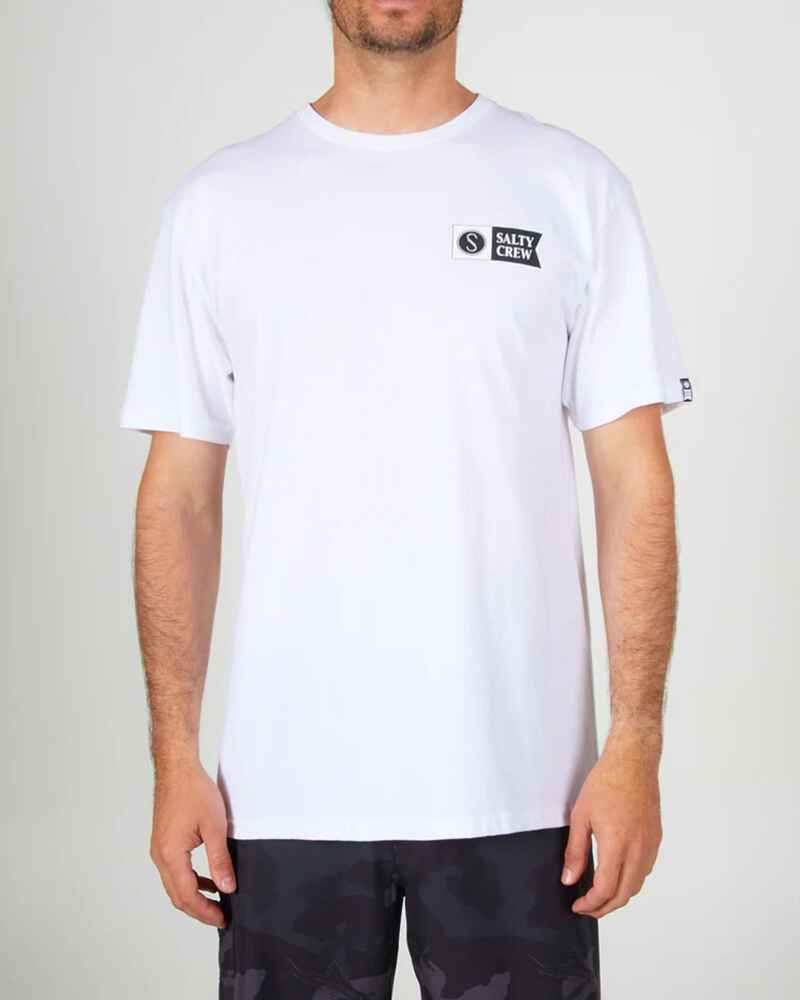 Sol Angeles Mens Tides Waves Crew in Dirty White