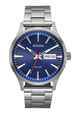 NIXON SENTRY SOLAR SS WATCH - STEEL NAVY SUNRAY / SILVER