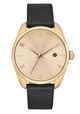 NIXON THALIA LEATHER WATCH - LIGHT GOLD / BLACK