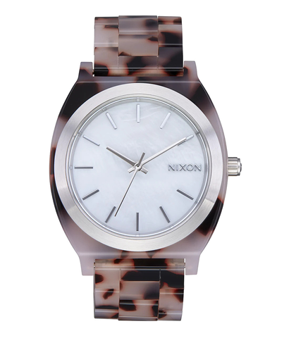 NIXON TIME TELLER ACETATE WATCH - PINK TORTOISE / MOTHER OF PEARL