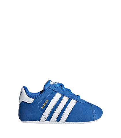 ADIDAS GAZELLE CRIB SHOES - BLUE/WHITE