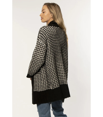 AMUSE SOCIETY BONITA L/S KNIT SWEATER - BLACK