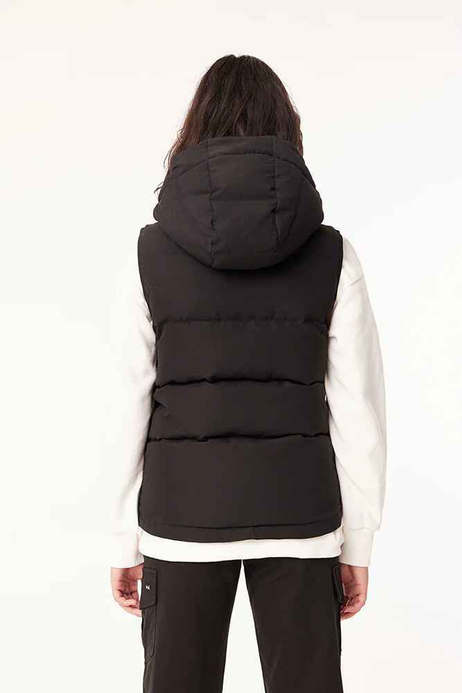 HUFFER LADIES CLASSIC DOWN PUFFER VEST BLACK WomensTop Sequence