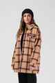 RPM LADIES BROOKLYN OVERSIZE SHACKET - TAN PLAID