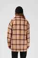 RPM LADIES BROOKLYN OVERSIZE SHACKET - TAN PLAID