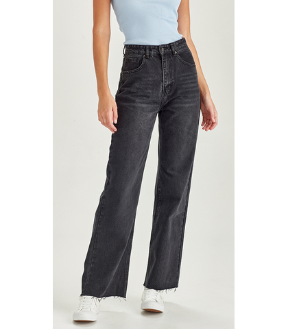 JUNK FOOD JEANS - AVRIL - BLACK / NO RIPS