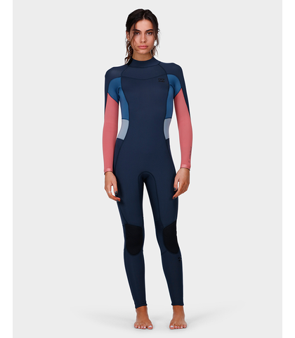 BILLABONG LADIES SYNERGY 3/2 BACK ZIP GBS STEAMER - SLATE