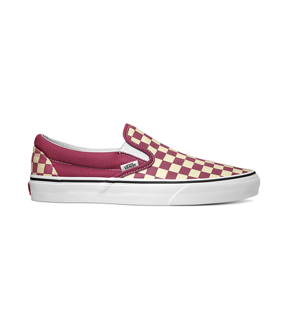 VANS CLASSIC SLIP ON - CHECKERBOARD - DRY ROSE WHITE