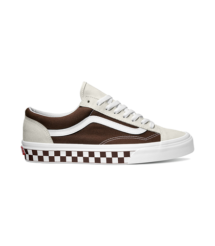 VANS STYLE 36 SHOE - BMX CHECKERBOARD WHITE/BROWN