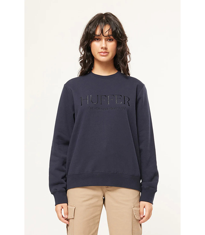 HUFFER LADIES CLASSIC CREW 350/ LIMITLESS - NAVY