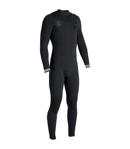 VISSLA MENS 7 SEAS 4/3 C/ZIP STEAMER - BLACK/FADE