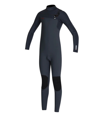 O'NEILL BOYS HYPERFREAK FIRE 4/3 CHEST ZIP STEAMER - GUNMTL/BLK/BLK