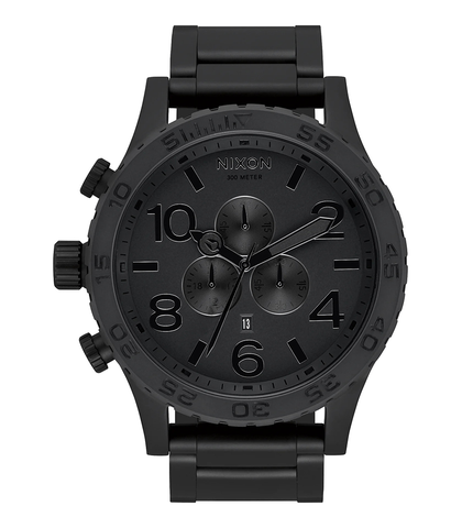 NIXON 51-30 CHRONO WATCH - ALL MATTE BLACK / BLACK