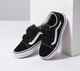 VANS BOYS OLD SKOOL VELCO SHOE - BLACK / WHITE