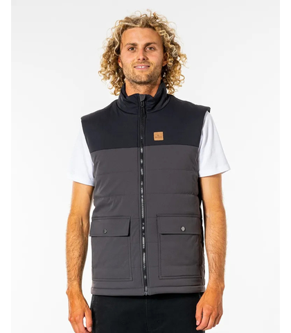 RIPCURL MENS ANTI SERIES RIDGE VEST - WASHED BLACK