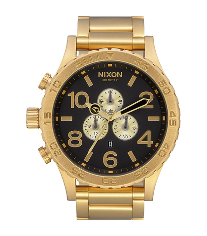 NIXON 51-30 CHRONO V1 WATCH - ALL GOLD / BLACK