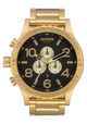 NIXON 51-30 CHRONO V1 WATCH - ALL GOLD / BLACK