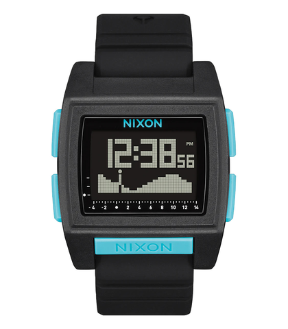 NIXON BASE TIDE PRO WATCH - ALL BLACK / BLUE