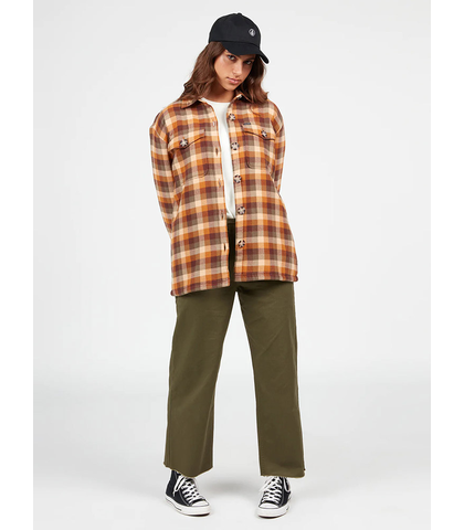 VOLCOM LADIES POLAR BOOBEAR L/S SHIRT - BRONZE