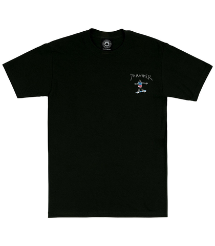 THRASHER GONZ MINI LOGO TEE - BLACK