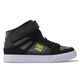 DC BOYS PURE HIGH TOP EV SHOE - BLACK/ SOFT LIME / BLACK