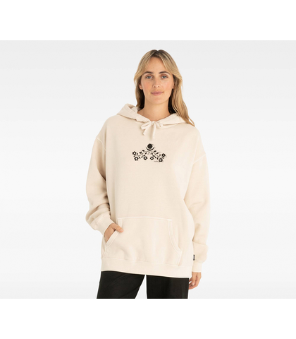 HURLEY LADIES KRIS CHAU PULLOVER HOODY - OAK MILK