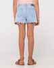 RUSTY GIRLS PENNY KICK FLARE DENIM SHORTS - SKY BLUE HEATHER