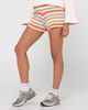 RUSTY LADIES SHONA STRIPED KNITTED SHORT - SNOW