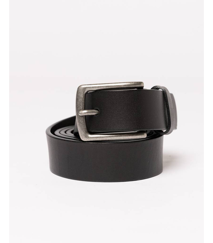 RUSTY MENS HIGH RIVER LEATHER BELT - BLACK